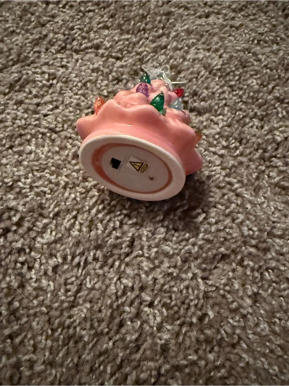Pink Ceramic Christmas Tree Night Light - Holiday Home Decor
